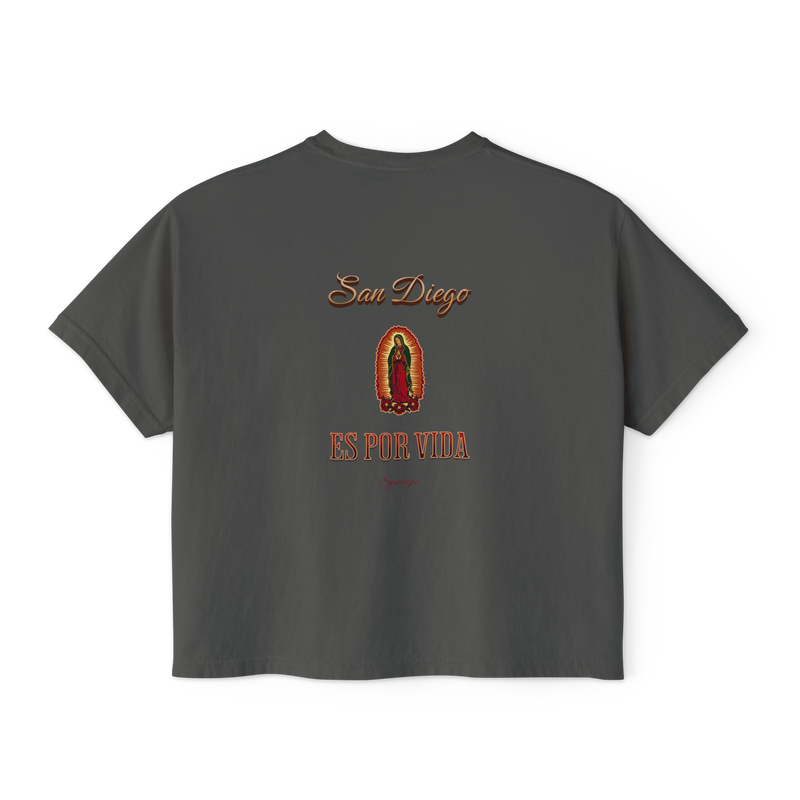 Por Vida Cropped Boxy Tee
