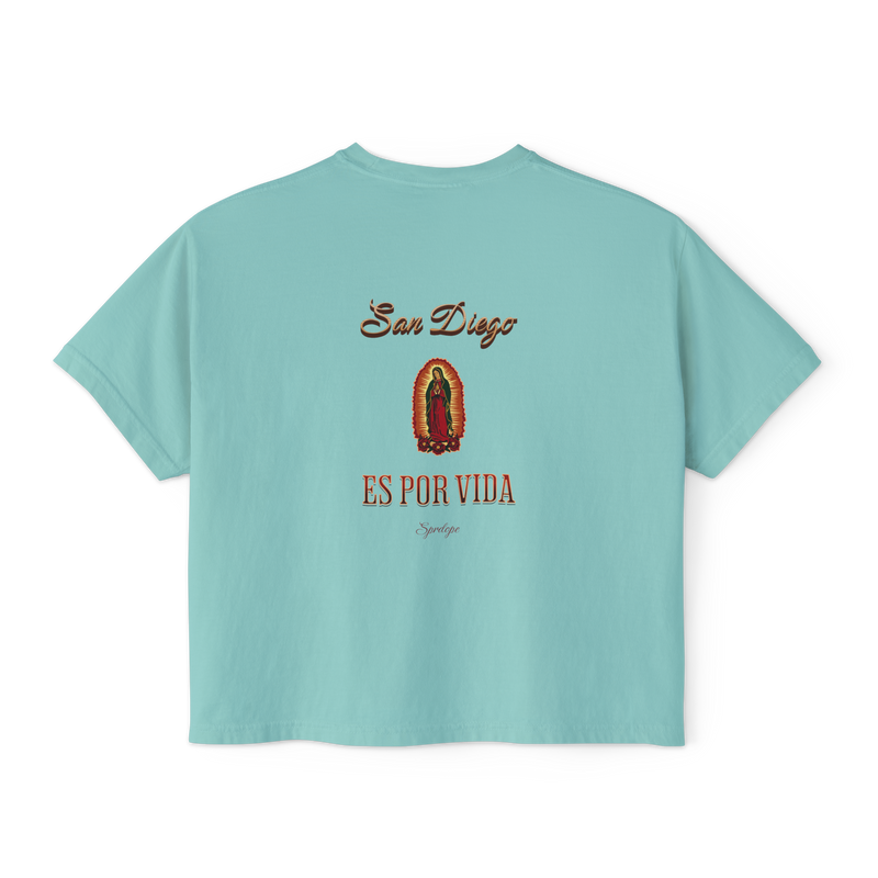 Por Vida Cropped Boxy Tee