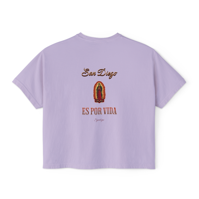 Por Vida Cropped Boxy Tee