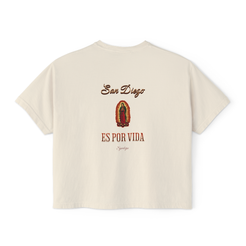 Por Vida Cropped Boxy Tee