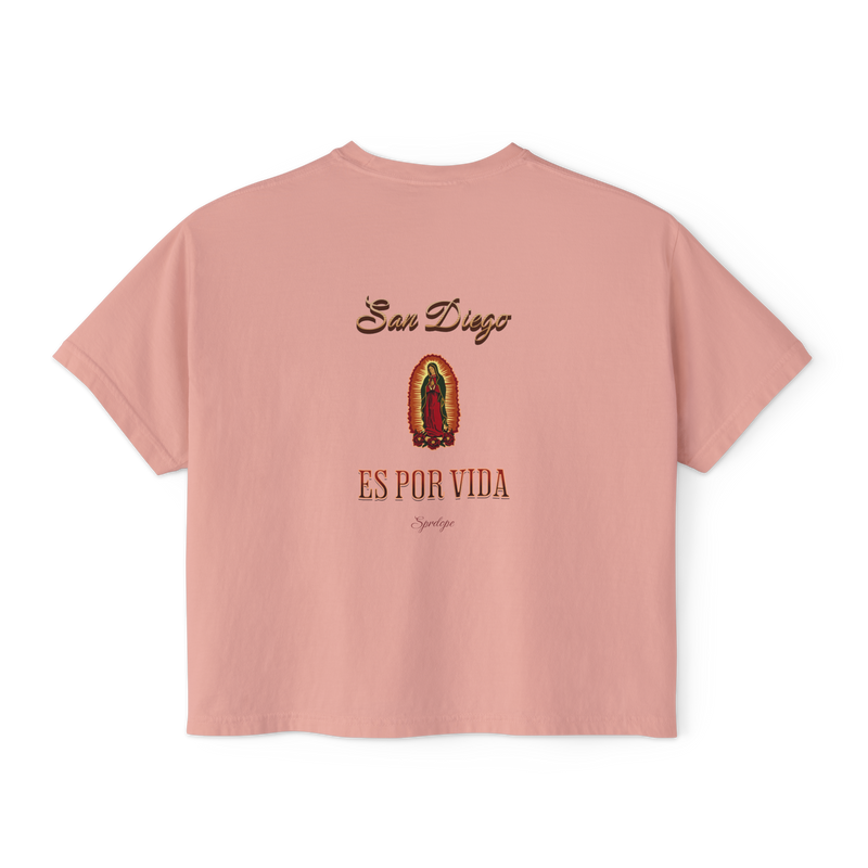 Por Vida Cropped Boxy Tee