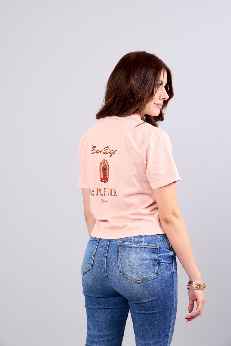 Por Vida Cropped Boxy Tee